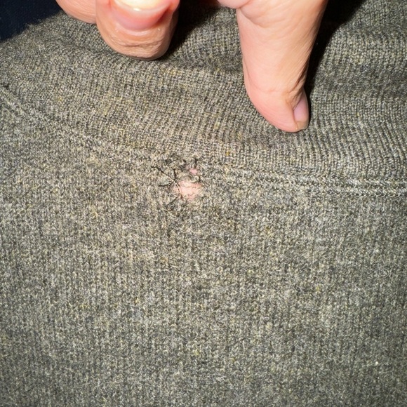 Naked Cashmere Green Cowl Tie Neck Boxy Cropped Sweater Size Small - Picture 6 of 7